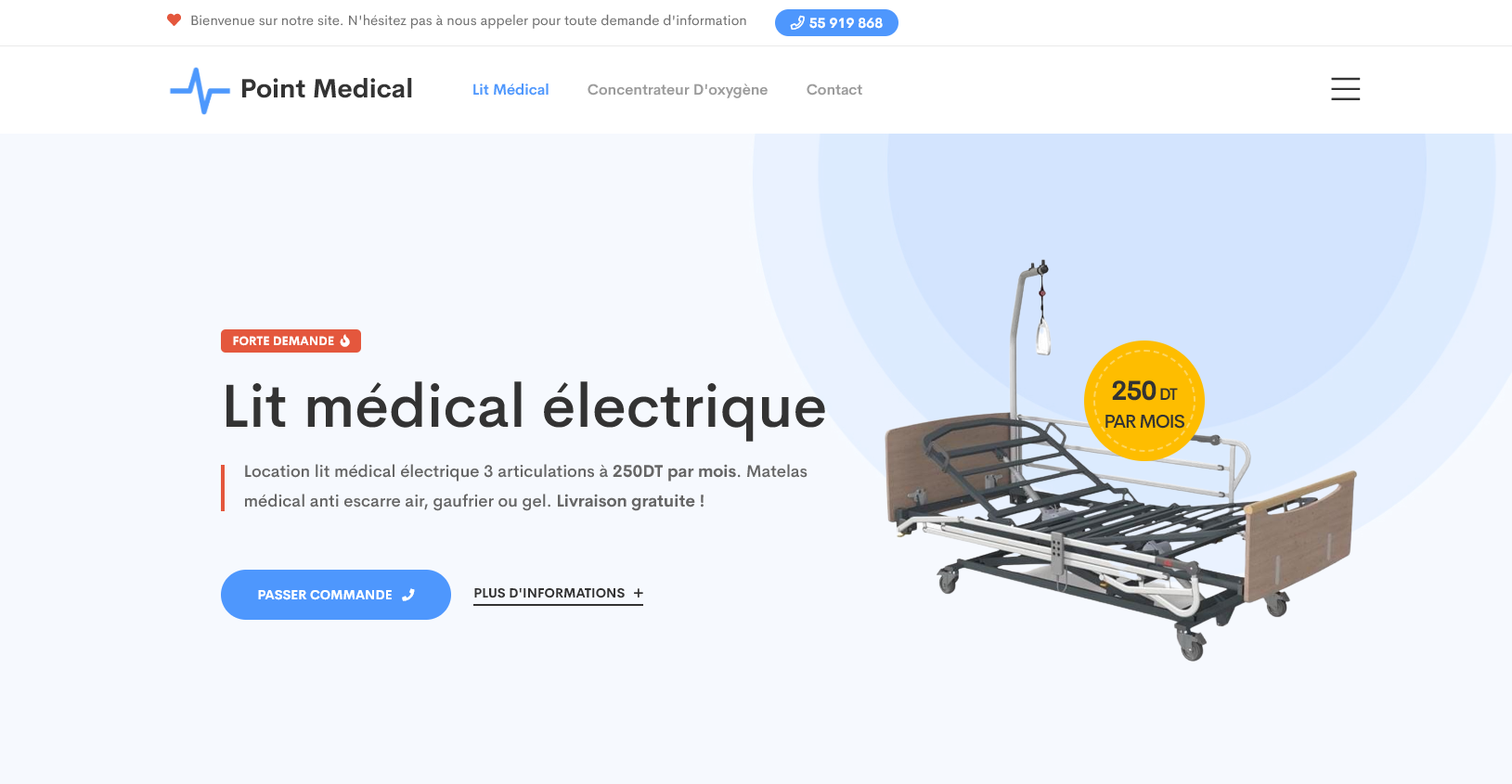 Visuel portfolio du projet Point Medical