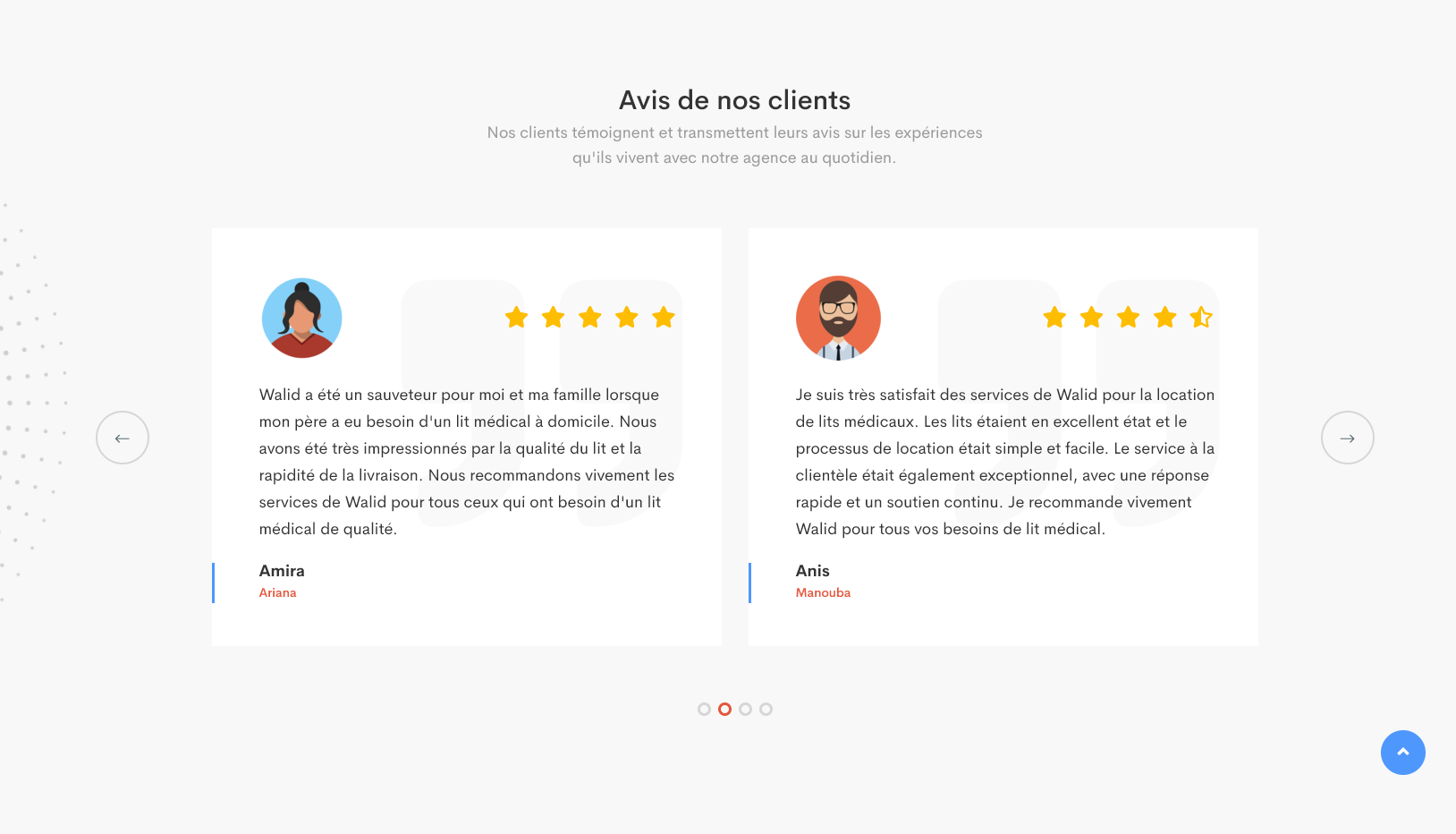 Capture d'écran de Point Medical — section complémentaire